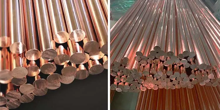 Quadrado de T1/T2/Tp1/Tp2 C10100/C10200/C10500/C10700/C11000/Rod Copper Bar de cobre redondo