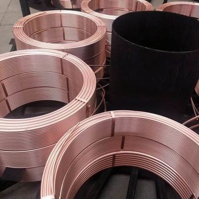 Tubo de cobre puro da bobina de cobre nivelada da tubulação da ferida H65 22mm para a panqueca
