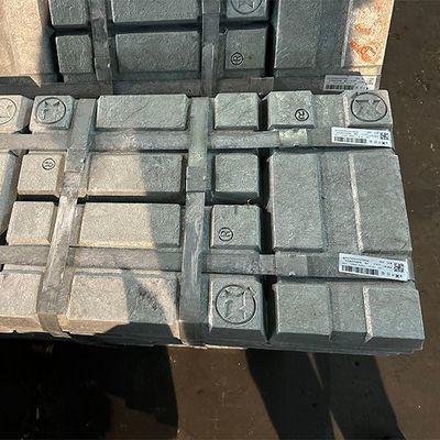 990,9% de zinco Ingot de chumbo de alta pureza para aviação / eletrônica