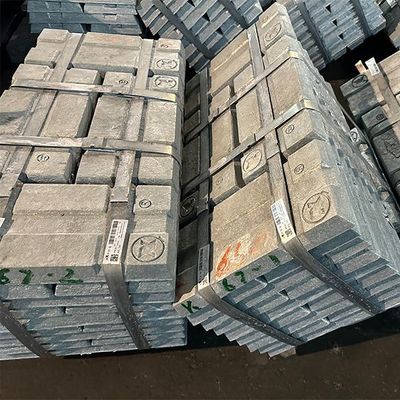 990,9% de zinco Ingot de chumbo de alta pureza para aviação / eletrônica