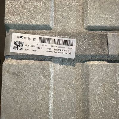 Ingots de liga de zinco AISI 50kg 25tons Alta pureza com 99,995% ~ 99,99%